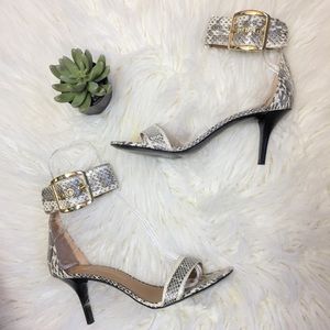 Vince Camuto Ninetta Snake Skin Kitten Heel 10M